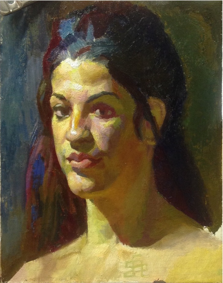 Emma 11x14 inches oil on panel mounted linen 2014