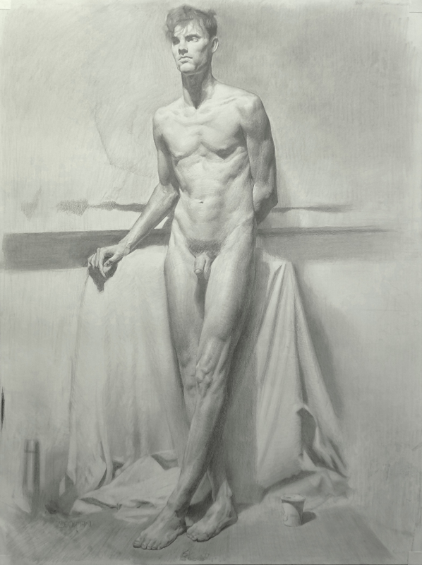 Figure Model 18x24 charcoal 2013