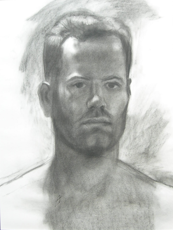 Self Portrait
18x24 inches charcoal 2013