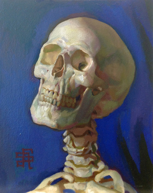 Plastic Bone Model 10x8 inches oil on board 2013